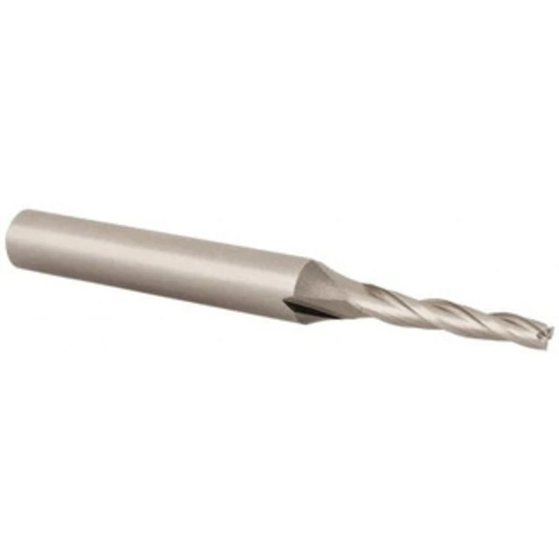 OSG 1 per Side 5/64 Small End Diam 1/2 LOC 3-Flute Cobalt Tapered Square End Mill Uncoated, 3/16 Shank Diam, 1-3/4 OA...